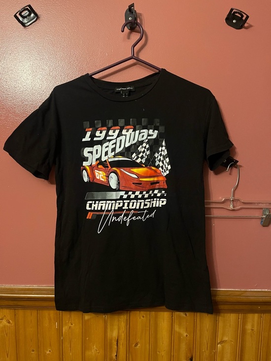 Streetwear Society Other - Streetwear Society Black Graphic Racing Tee with Orange Car